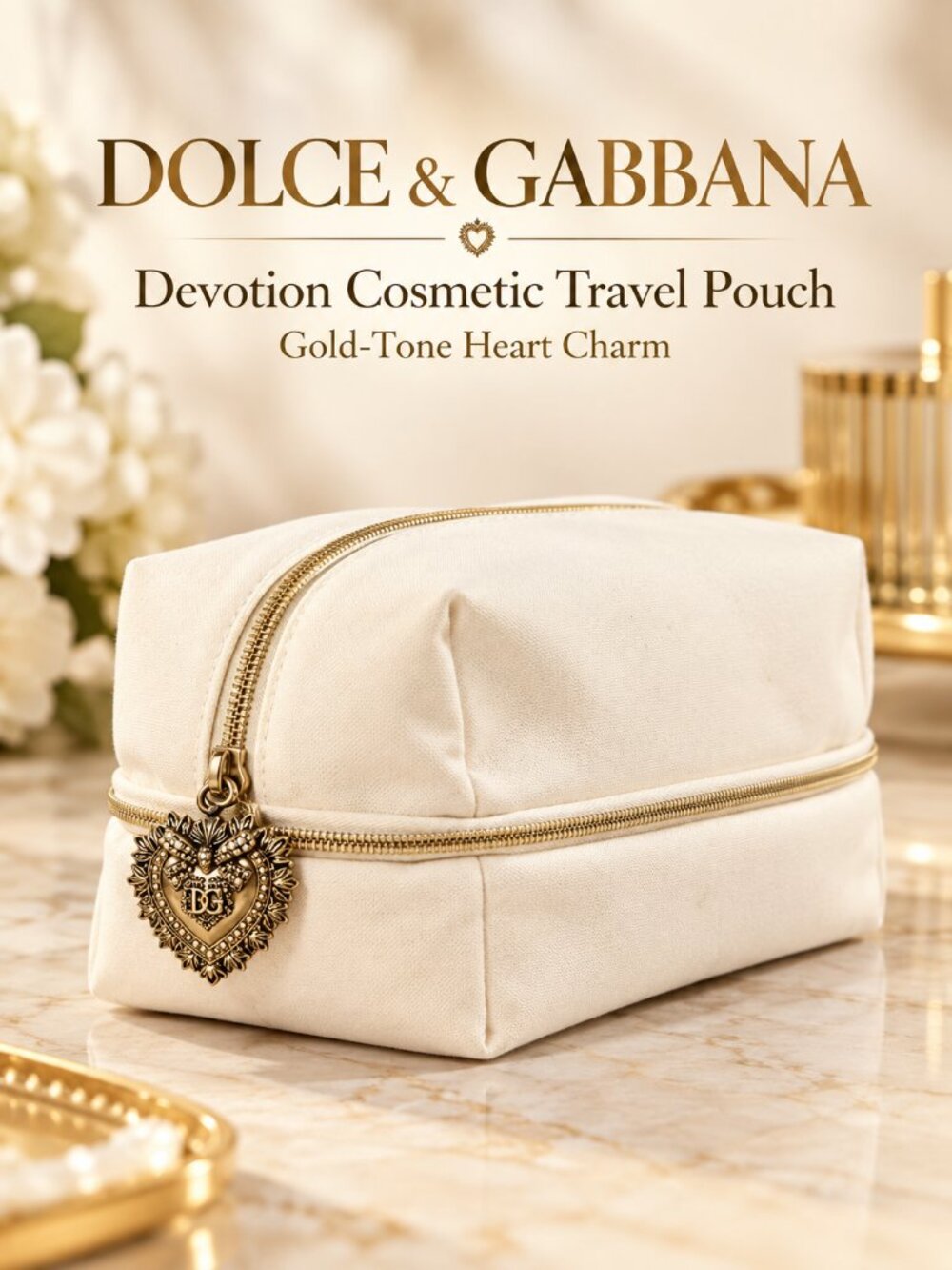 Dolce & Gabbana Devotion Cream Cosmetic Travel Pouch